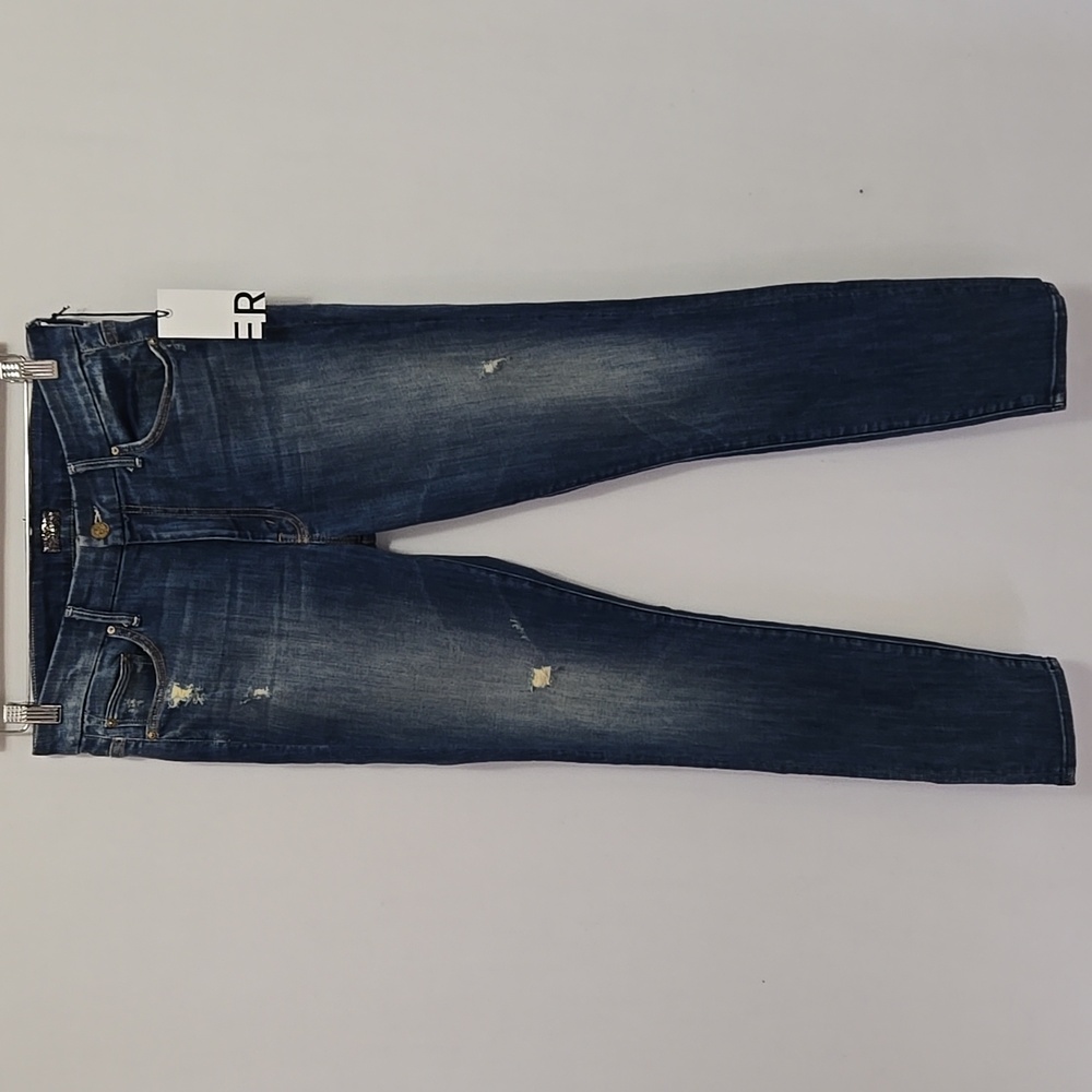 Mother High Waisted Looker Jean in Rough it Up Size 30 Skinny Distressed Ankle